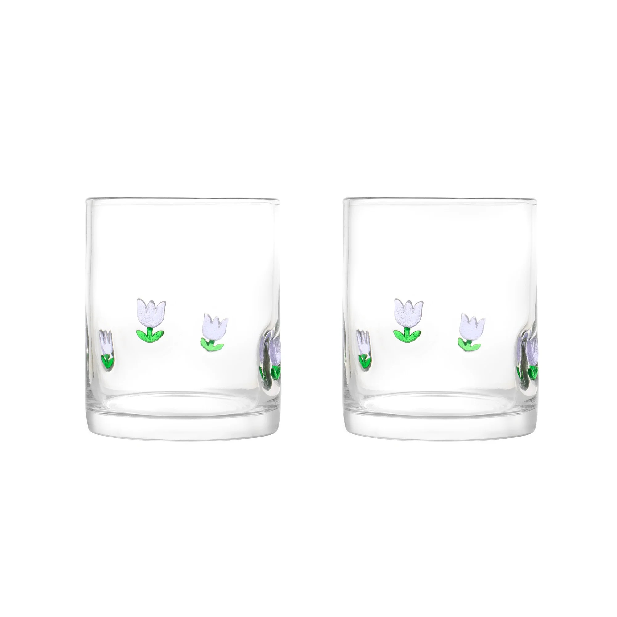 Thyme & Table 12 fl oz Spring Tullip Charm Drinking Glasses, Set of 2 | Walmart (US)