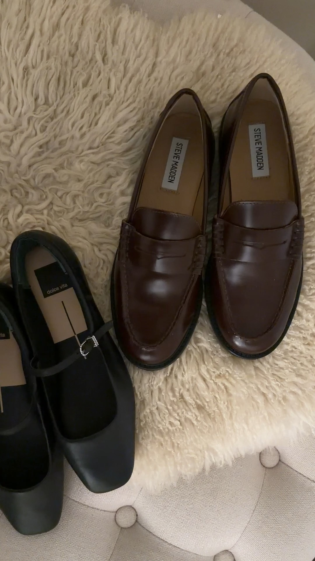 Fall flats I’ve been wearing lately 
Loafers: 7 
Black Mary Jane flats: 6.5 
Burgundy gold pendant flats: 6.5 

#LTKSaleAlert #LTKHoliday #LTKCyberWeek