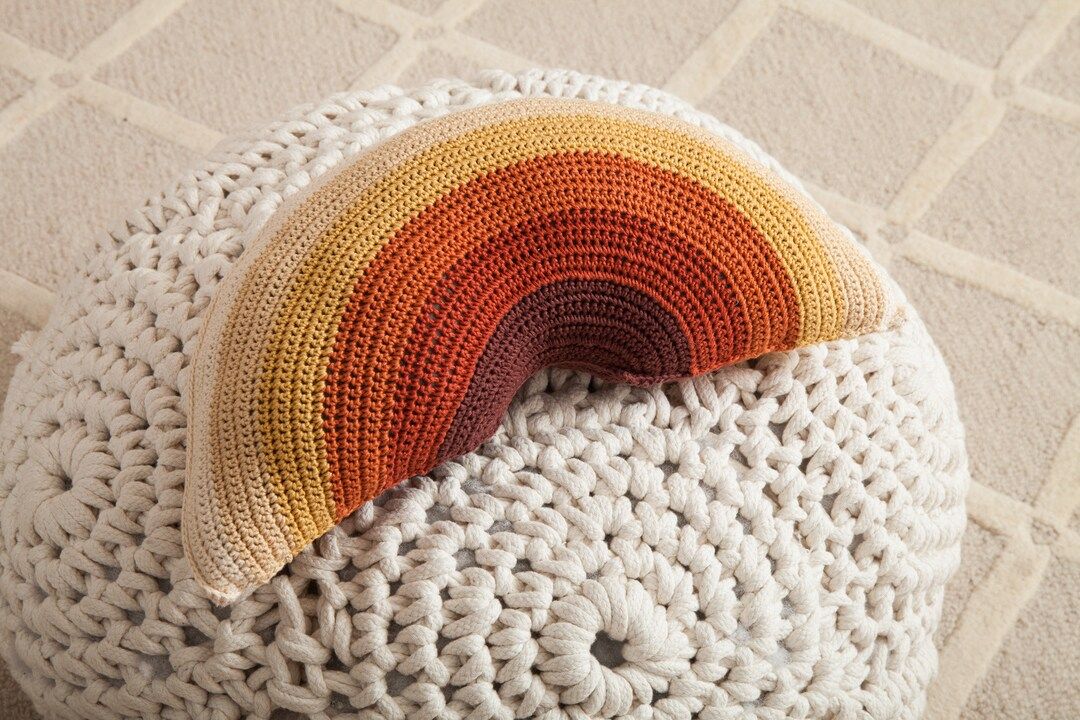 Earthenbow cushion by Wiwiurka /Rainbow Cushion / Rainbow pillow / Rainbow decor | Etsy (US)