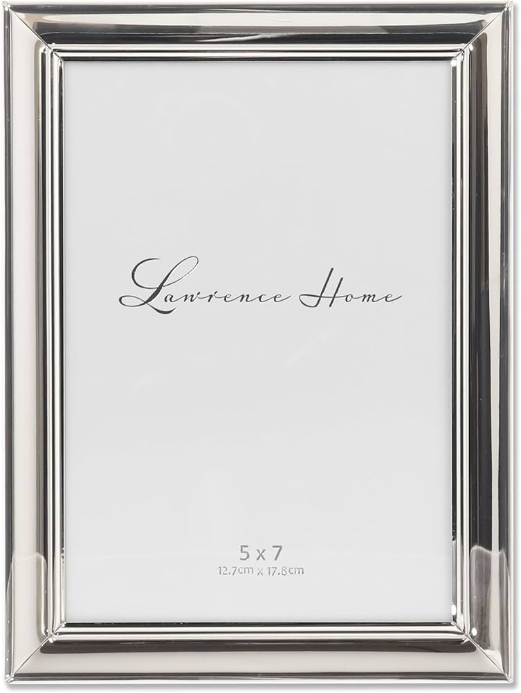 Lawrence Frames Strata Metal Picture Frame, 5x7, Silver | Amazon (US)
