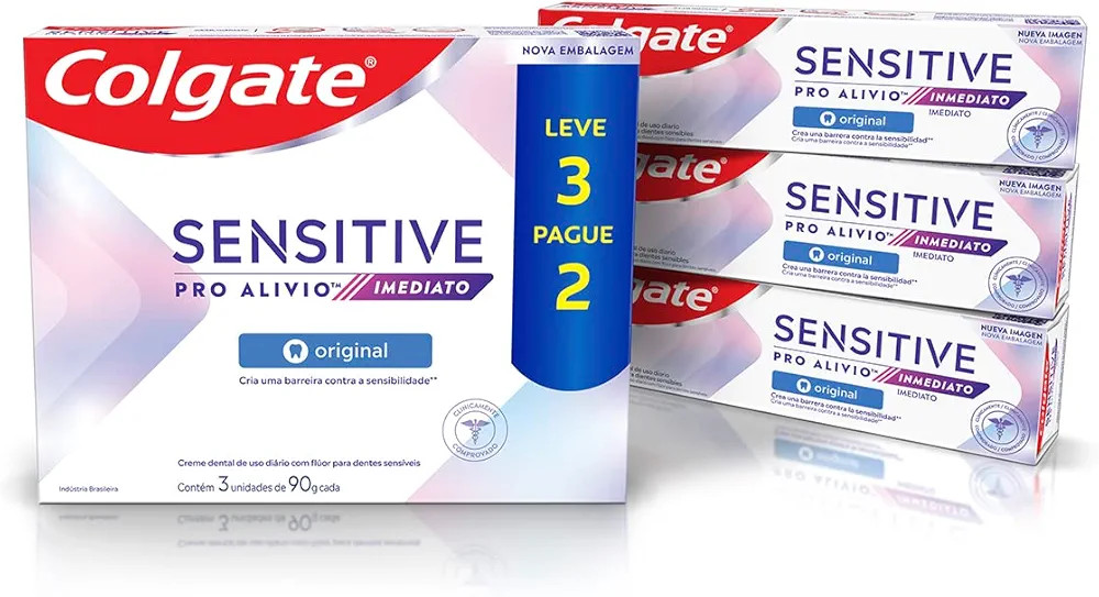 Creme Dental para Sensibilidade Colgate Sensitive Pro-Alívio Imediato Original 90g | Amazon (BR)