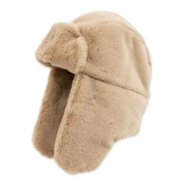 Time and Tru Womens Trapper Style Hat Neutral Color One Size | Walmart (US)