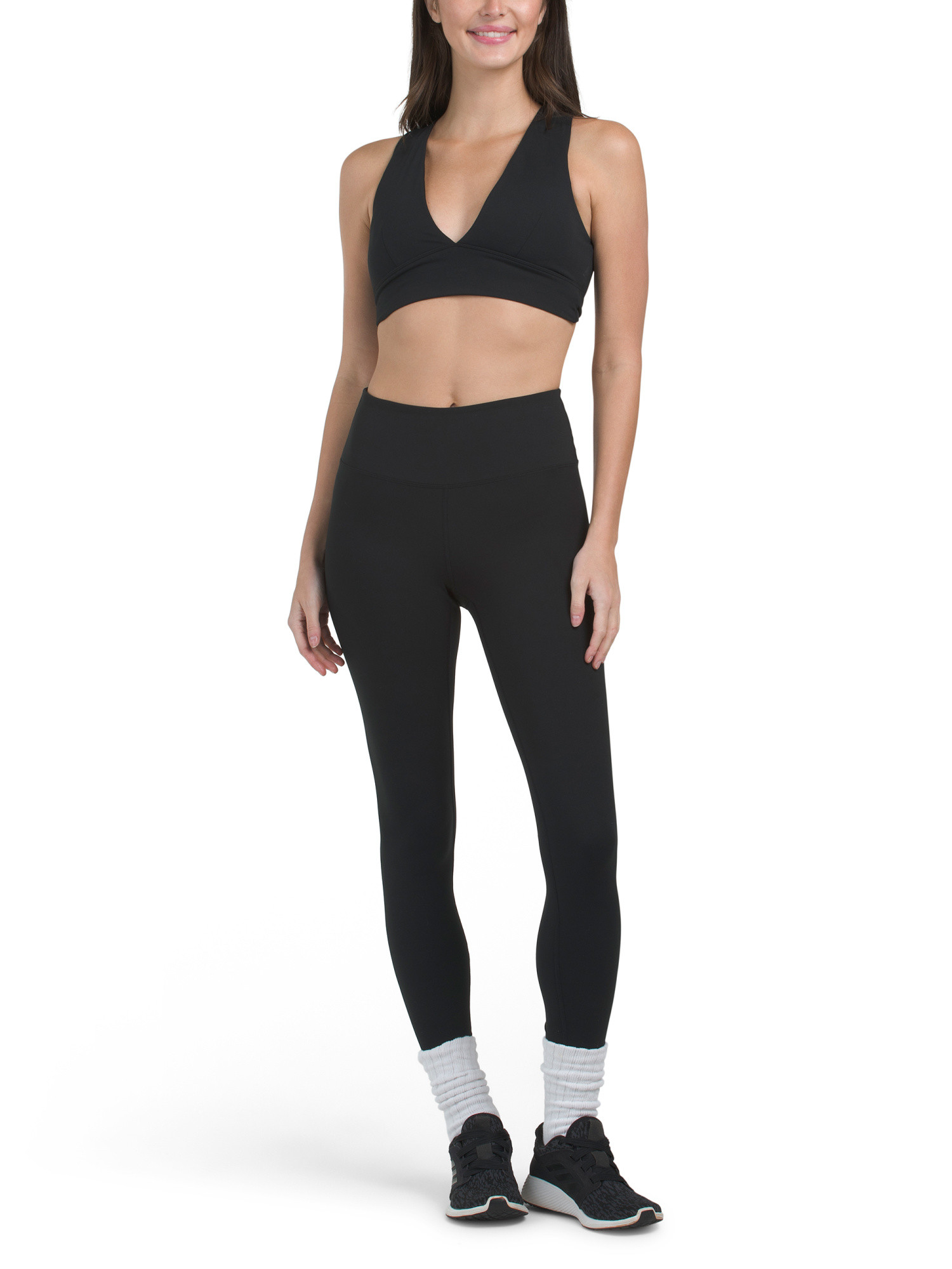 2pc V-neck Bra And Leggings Set | TJ Maxx