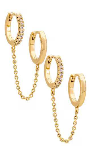 Elliot Double Hoop in Gold | Revolve Clothing (Global)