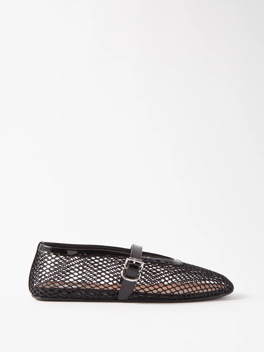 Mesh and patent-leather ballet flats | Matches (UK)