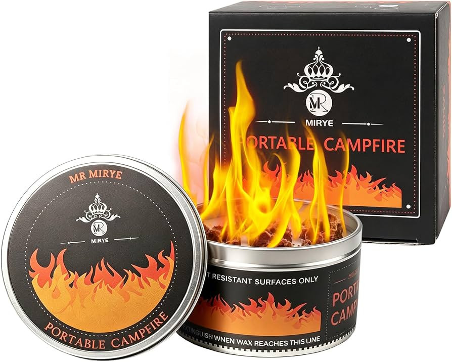 MR MIRYE Portable Smores Fire Pit - 3-5 Hours Burn Time, Mini Fire Pit for Outdoor Camping, Picni... | Amazon (US)