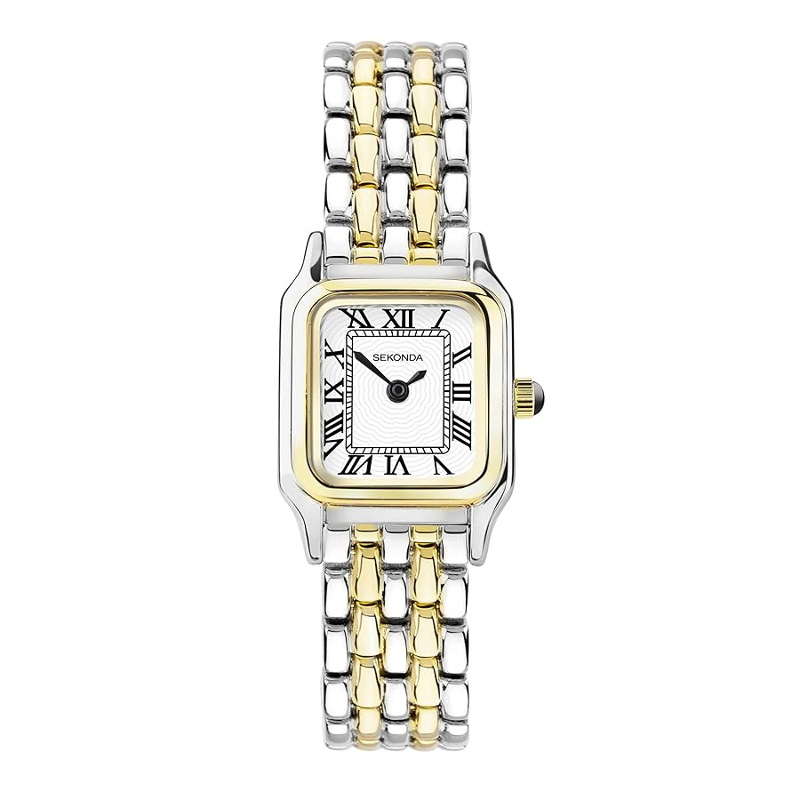 Sekonda Monica Ladies 20mm Quartz Watch in White with Roman Numerals, Analogue Display and Alloy ... | Amazon (US)