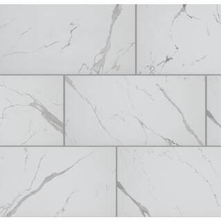 Carrara Matte Rectified 12 in. x 24 in. Porcelain Floor and Wall Tile (13.3 sq. ft. /case) | The Home Depot