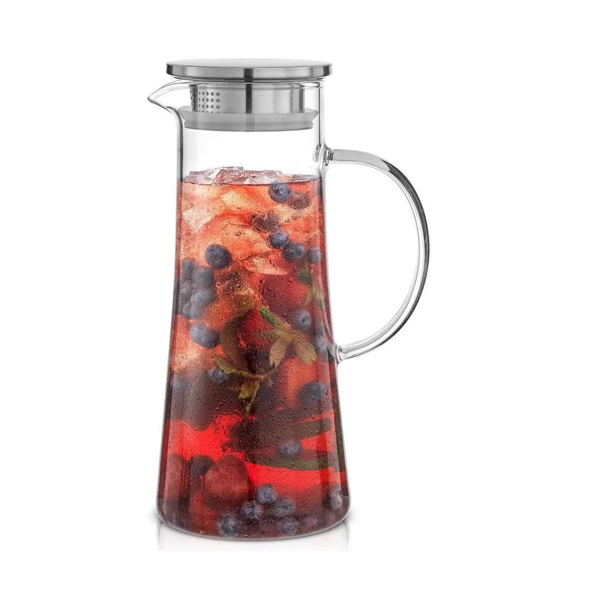 JoyJolt Breeze Glass Pitcher with Lid (Pour / Filter) 50oz Glass Water Pitcher | Target