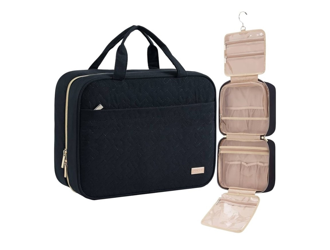 toiletry bag spacious and well-organized, featuring 4 separate compartments with zippered pockets and accommodating 

#LTKFamily #LTKOver40 #LTKTravel