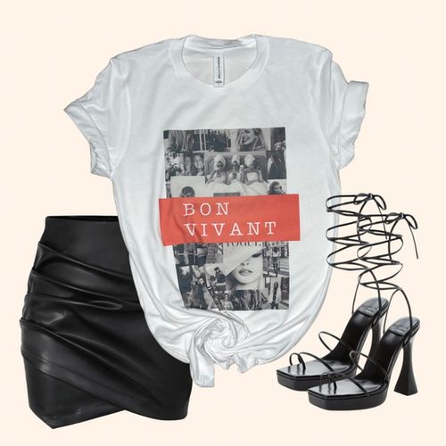 Bon Vivant  T-shirt (Vintage Feel) | Sassy Queen
