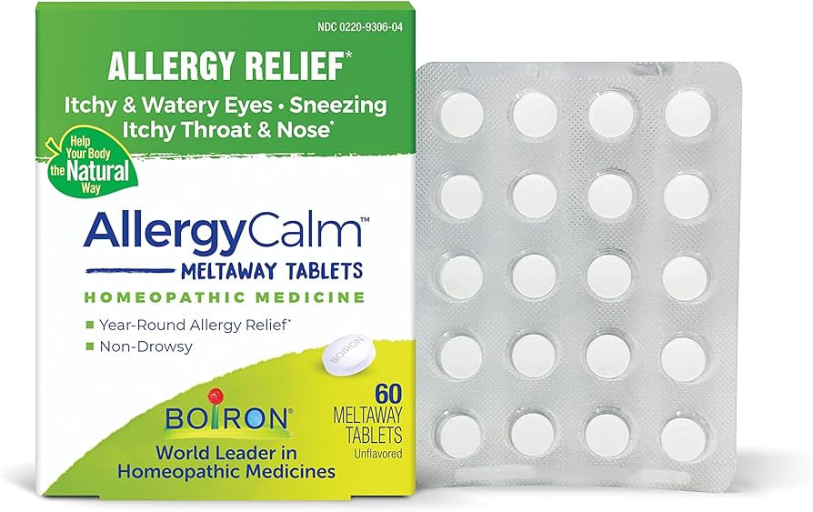 Boiron AllergyCalm Tablets for Relief from Allergy and Hay Fever Symptoms of Sneezing, Runny Nose... | Amazon (US)