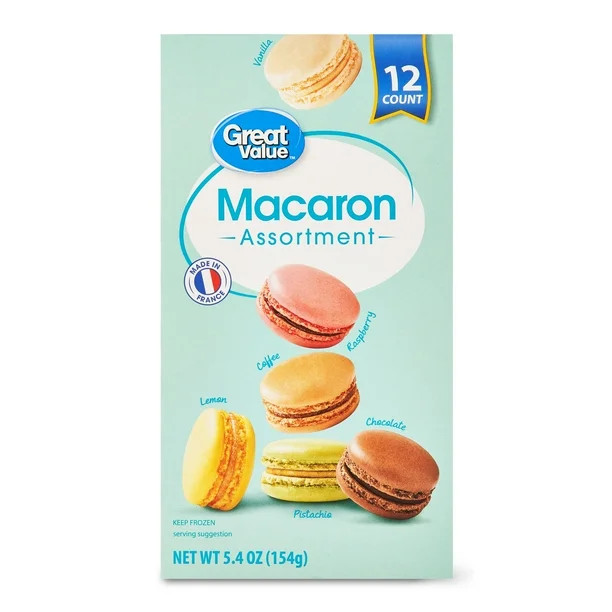 Great Value Macaron Assortment, 5.4 oz, 12 Count (Frozen) | Walmart (US)