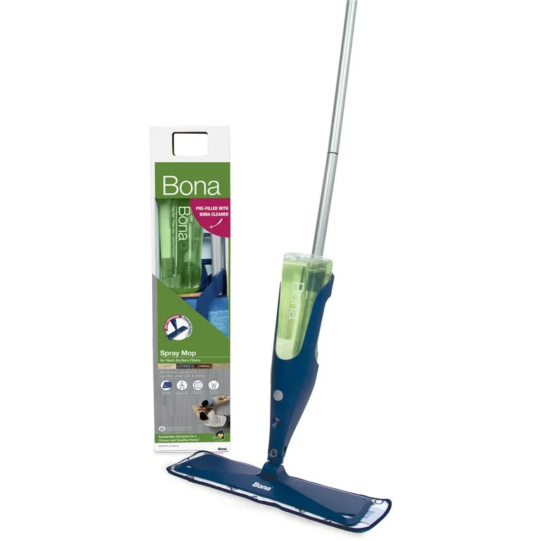 Bona Floor Spray Mop, 1 Reusable Microfiber Pad, 1 Refillable Multi Surface Floor Cleaner Liquid | Walmart (US)