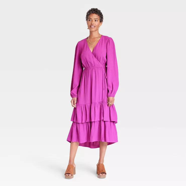 Women's Long Sleeve Wrap Dress - Knox Rose™ | Target