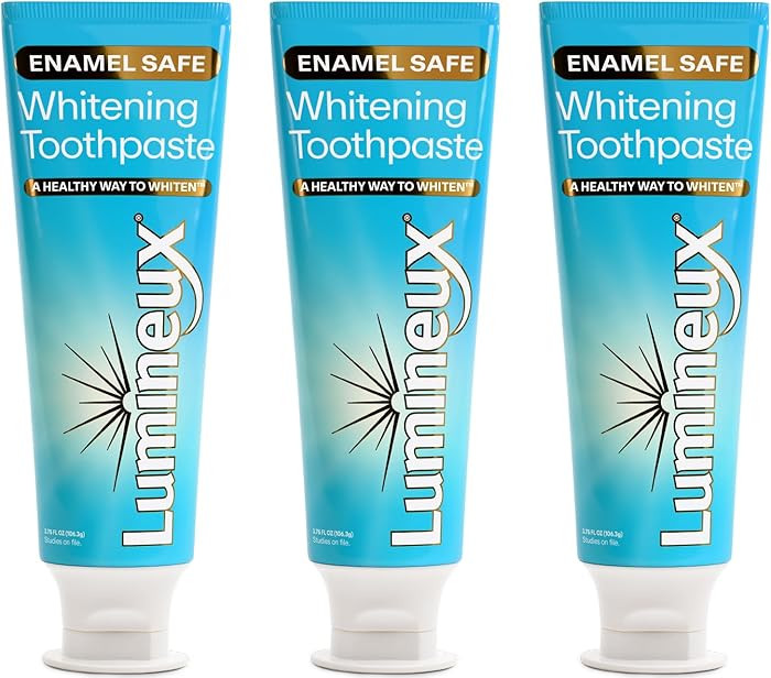Lumineux Teeth Whitening Toothpaste 3 Pack Peroxide Free Enamel Safe for Sensitive Whiter Teeth, ... | Amazon (US)