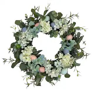 22" Easter Egg & Floral Wreath by Ashland® | Michaels Stores