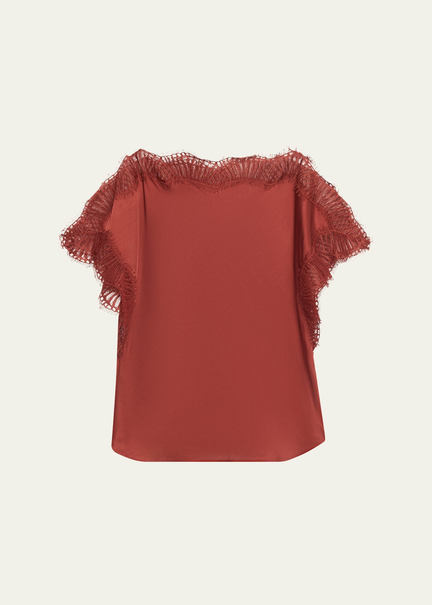 A.L.C. Luna Satin Lace-Trim Top | Bergdorf Goodman