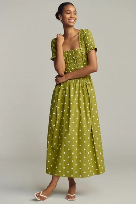 Damson Madder x Anthropologie Raphaela Shirred Maxi Dress | Anthropologie (US)