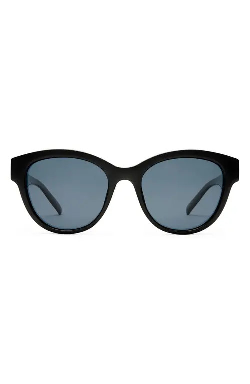 Le Specs Majestic 53mm Polarized Round Sunglasses in Black/smoke Mono Polarized at Nordstrom | Nordstrom