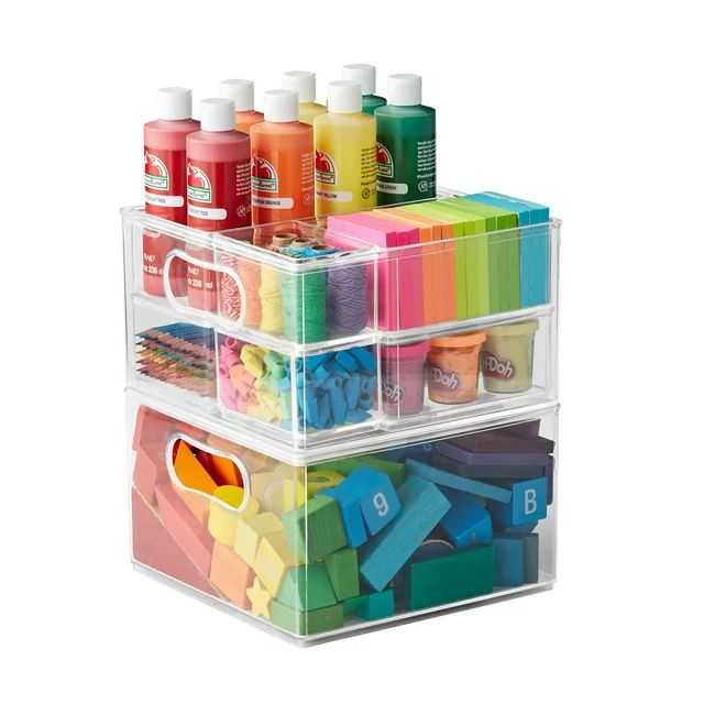 The Home Edit 8 Piece Multipurpose Edit, Plastic Storage Organizing System, Clear | Walmart (US)