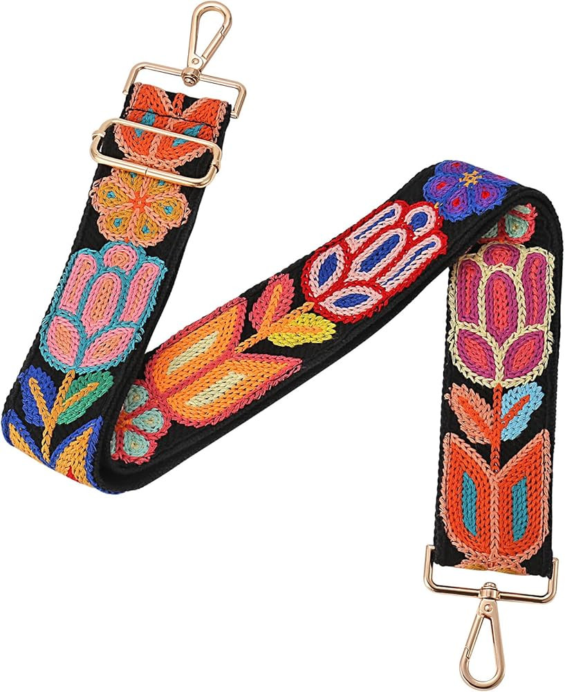 Crochet Flower Purse Strap,Knit Wide Replacement Crossbody for Shoulder Strap Bag Adjustable 2inc... | Amazon (US)