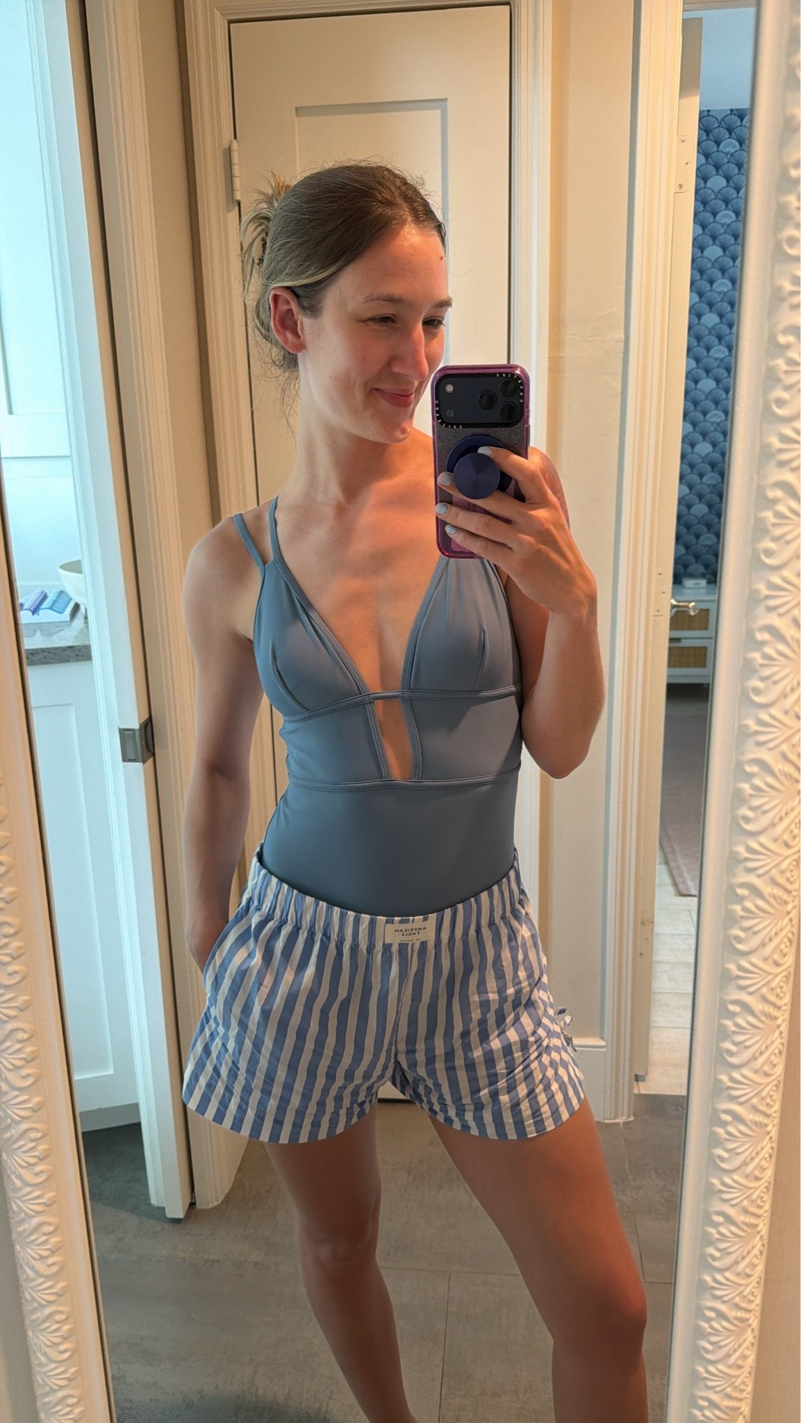 Swimsuit and shorts on sale! 🤗 wearing size XS in shorts and Small in swimsuit

#LTKSwim #LTKSeasonal #LTKootd