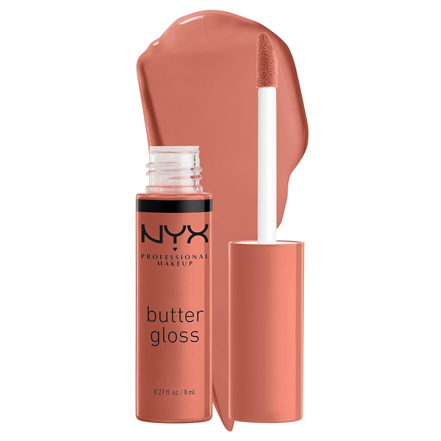 NYX PROFESSIONAL MAKEUP Butter Gloss Brown Sugar, Non-Stick Lip Gloss - Sugar High (Peachy Light ... | Amazon (US)