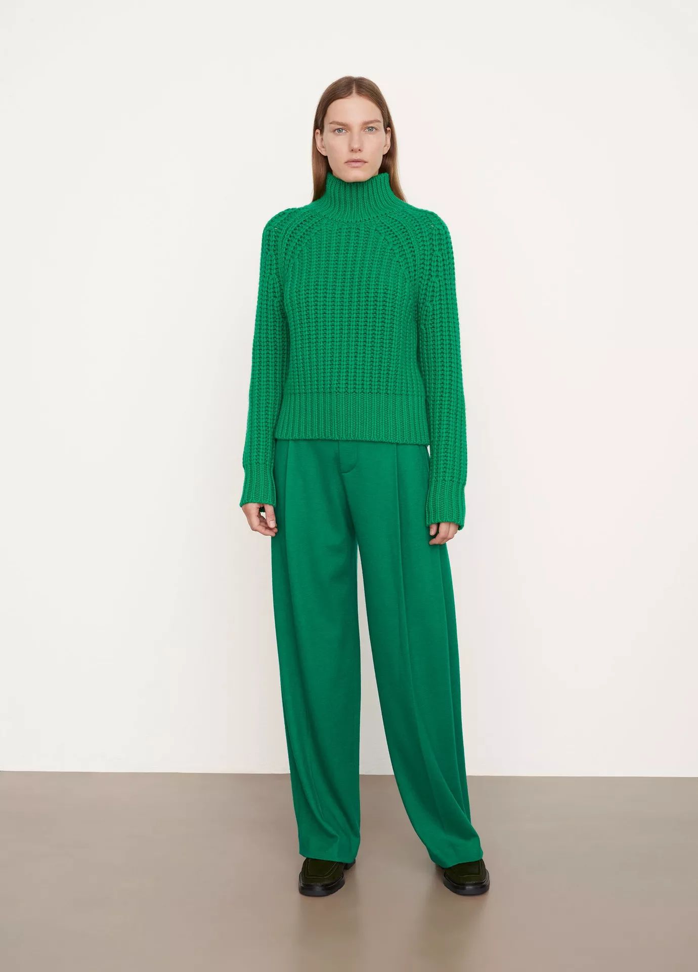 Wool and Cashmere Textured Turtleneck Sweater | Vince LLC