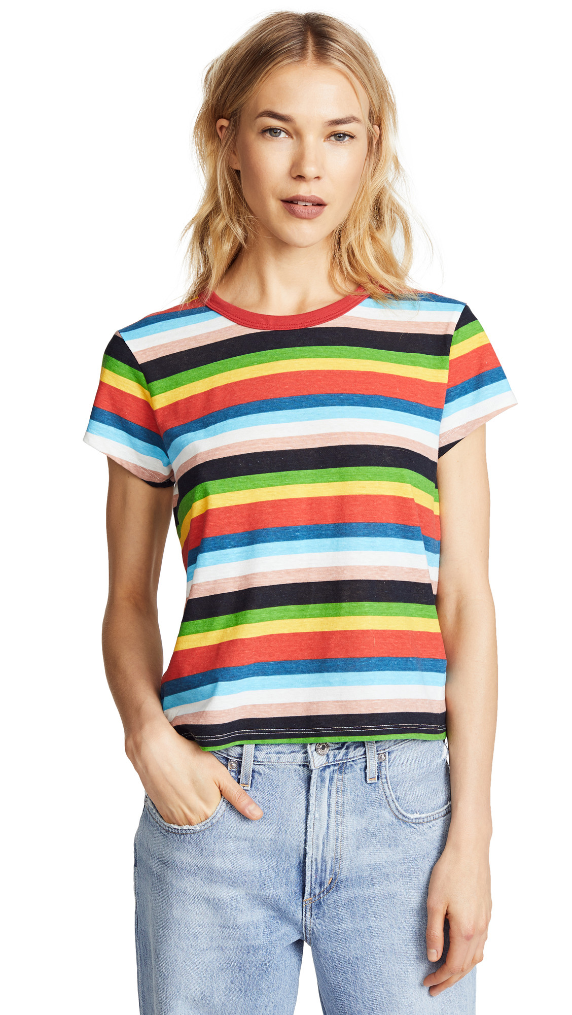 Pam & Gela Rainbow Stripe Tee | Shopbop