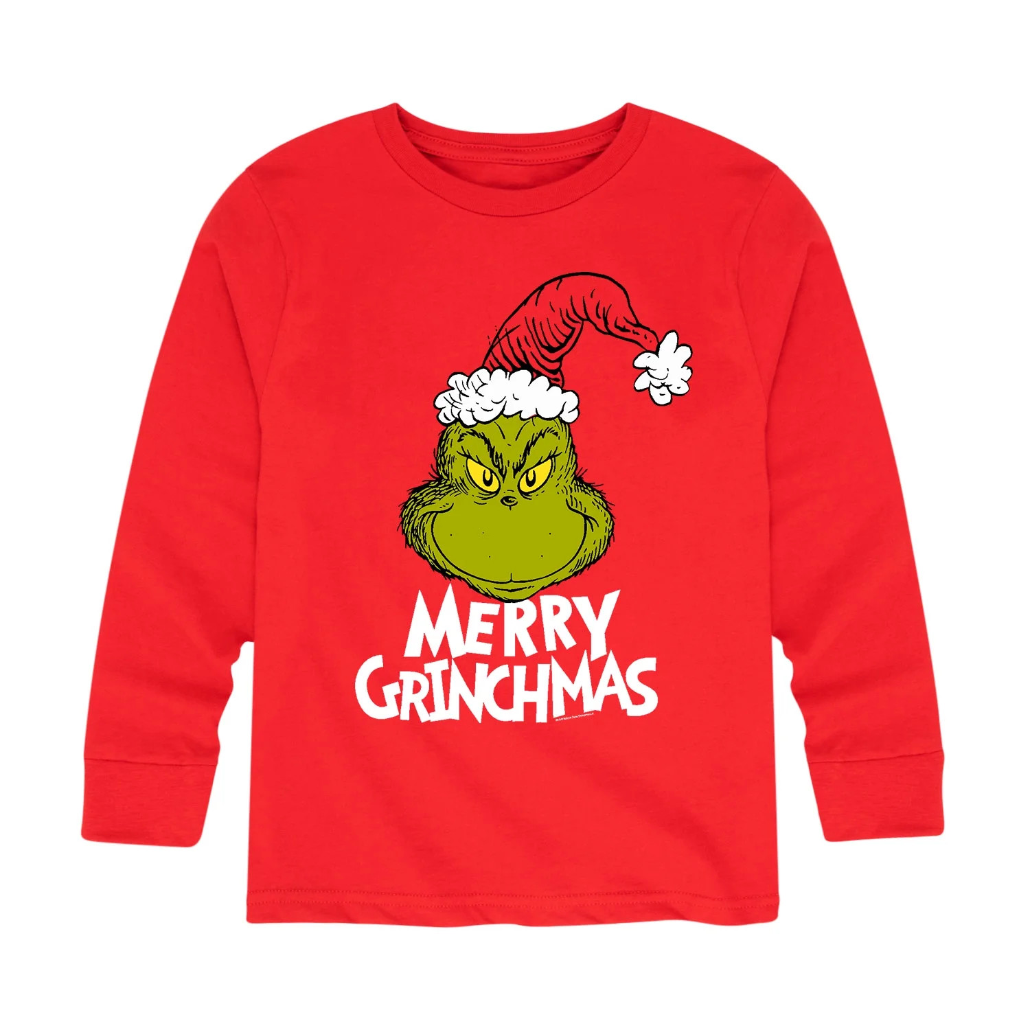 Dr. Seuss - Merry Grinchmas - Toddler And Youth Long Sleeve Graphic T-Shirt | Walmart (US)