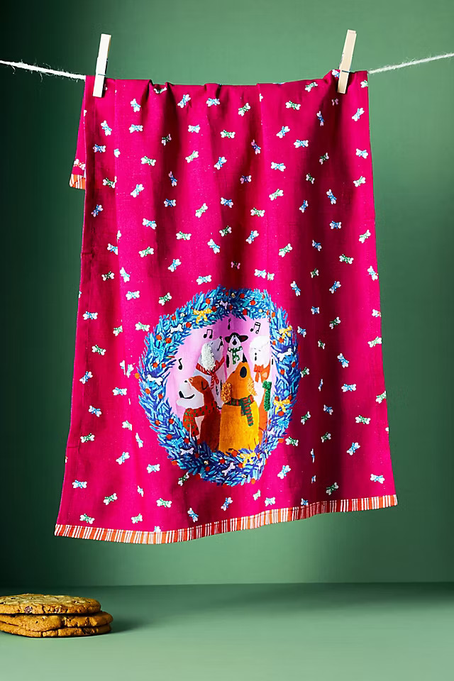 Happy Howlidays Dish Towel | Anthropologie (US)