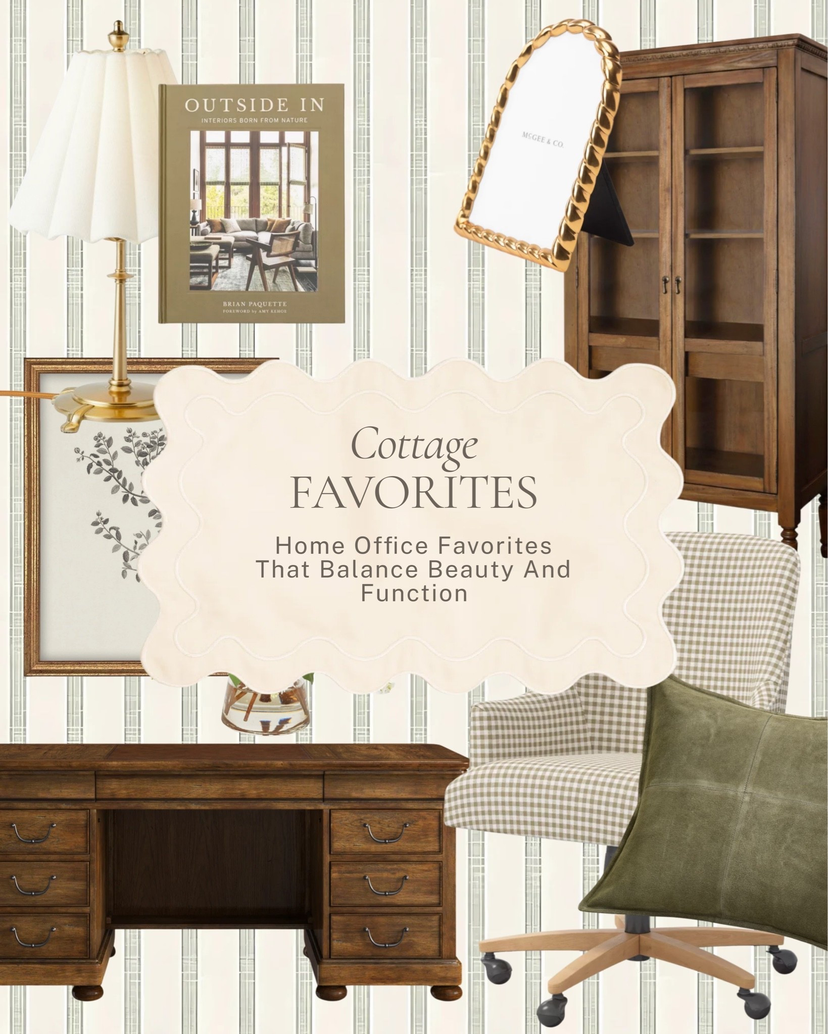 Home office favorites that balance beauty and function. 

A wood desk with real presence, a channel-back chair in a color you actually want to look at all day, and the kind of built-in storage that keeps the room from ever feeling like "just an office."

All linked here 🤍 #LTKhome