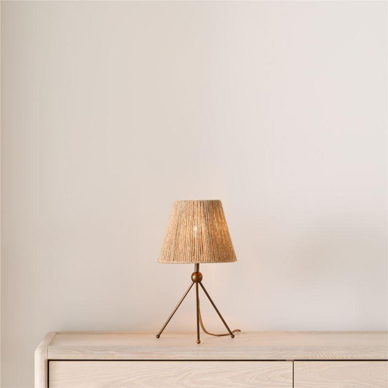 Ellery Tripod Mini Table Lamp by Jake Arnold 14.7 | Crate & Barrel