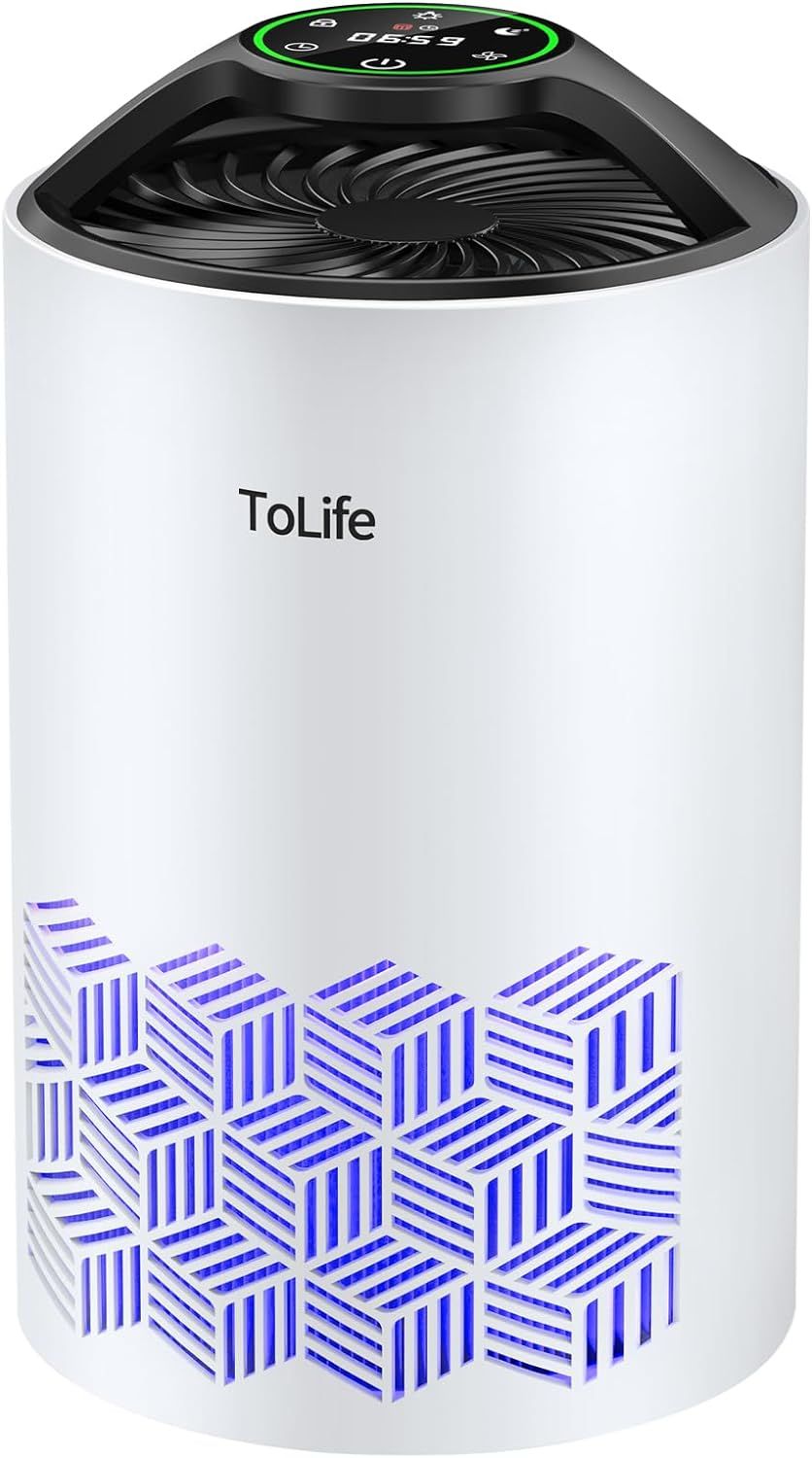 ToLife Air Purifiers for bedroom, HEPA Air Purifier for Home, Air Filters 99.97% Smoke Pollen Dan... | Amazon (US)