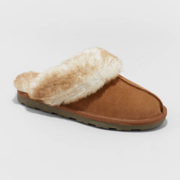 Women's Chandra Genuine Suede Scuff Slide Slippers - Stars Above™ | Target