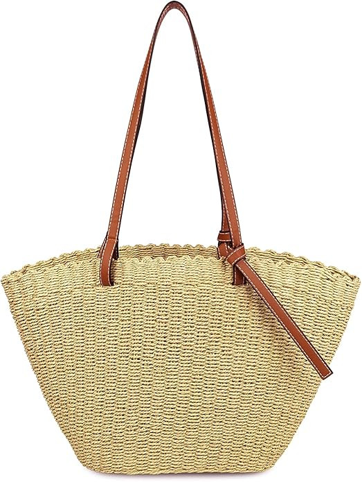 Handwoven Rattan vintage purse Bag Hollow Out Straw Beach Bag Handbag Beach Sea tote Basket Straw... | Amazon (US)