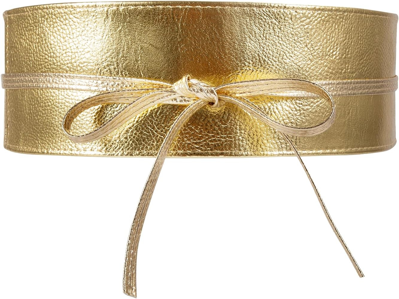 Degpum Women Faux Leather Waist Belt, Belts for Women Dresses, Fashion Wrap Around Obi Belt, Gold... | Amazon (UK)