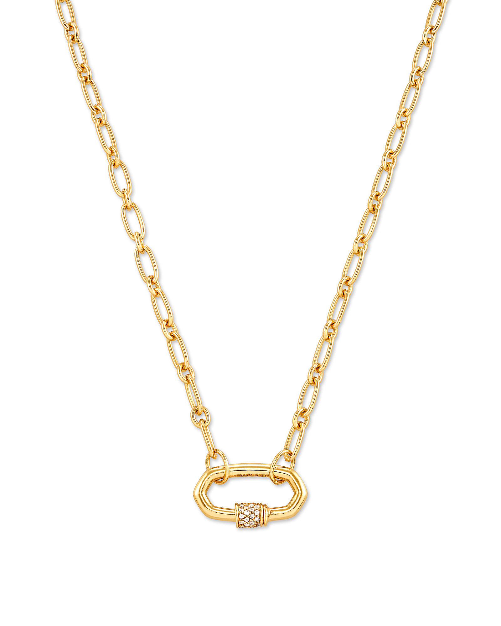 Bristol 18k Yellow Gold Vermeil Link Necklace in White Sapphire | Kendra Scott | Kendra Scott