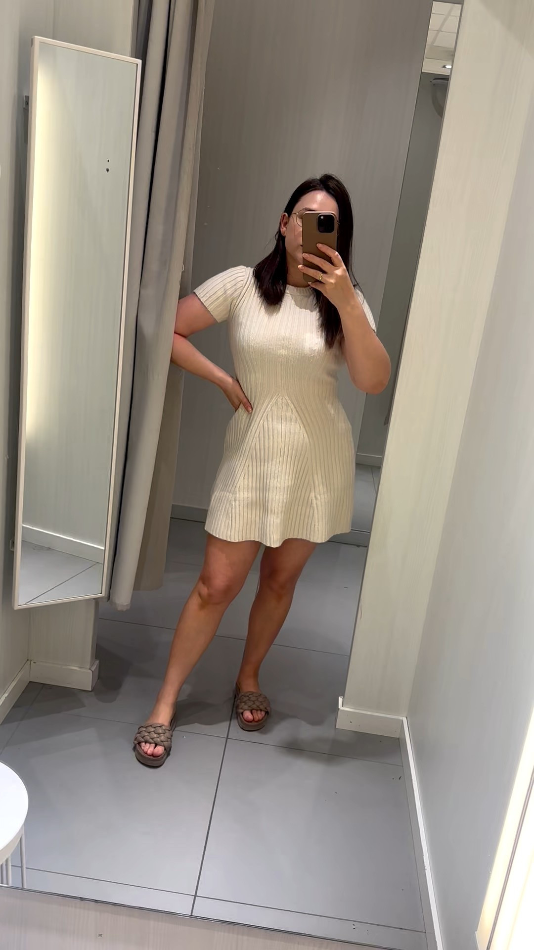 Had to try on this knit dress - seems to be last year’s viral hit in a short sleeve version. So cute, immediately have like 3 outfits that would work with this 

#LTKautumn #LTKSeasonal #LTKFindsUnder50

#LTKFindsUnder50 #LTKautumn