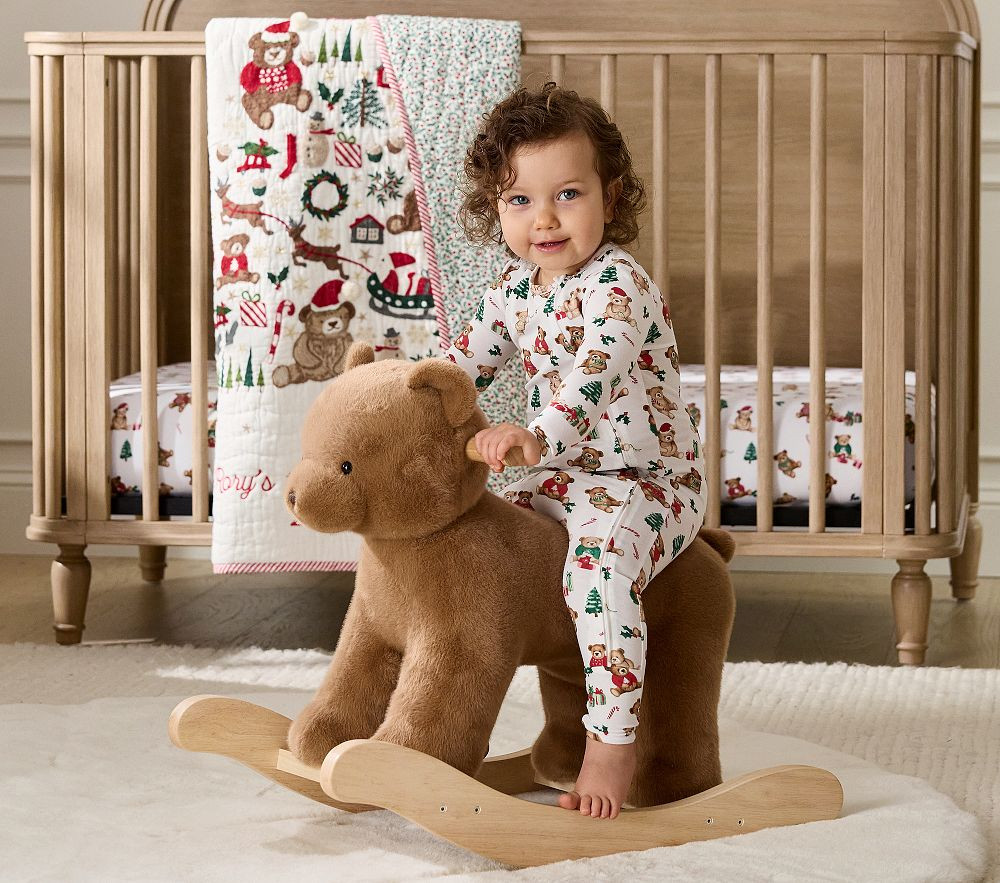 Teddy Bear Plush Nursery Rocker | Pottery Barn Kids