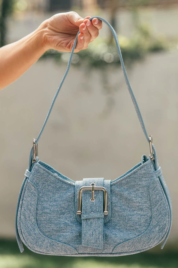 NEW!! Denim Buckle Purse | Glitzy Bella