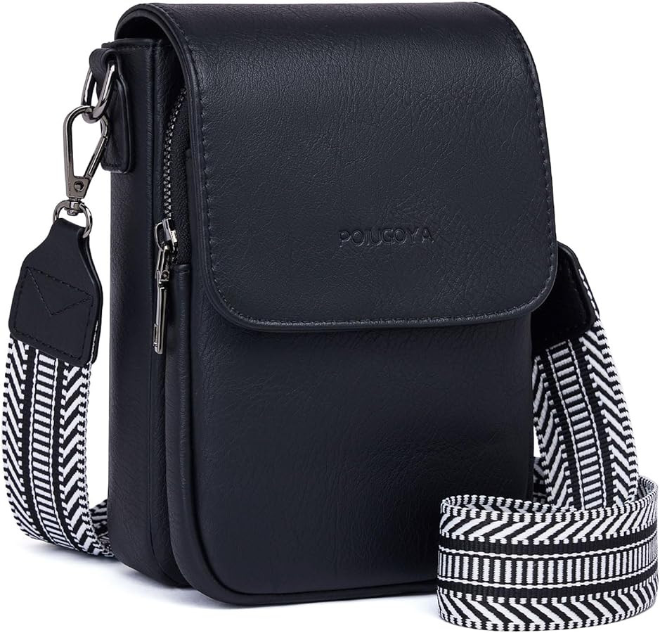 POIUGOYA Small Crossbody Bags for Women Trendy,Leather Triple Compartment Cell Phone Crossbody Wa... | Amazon (US)