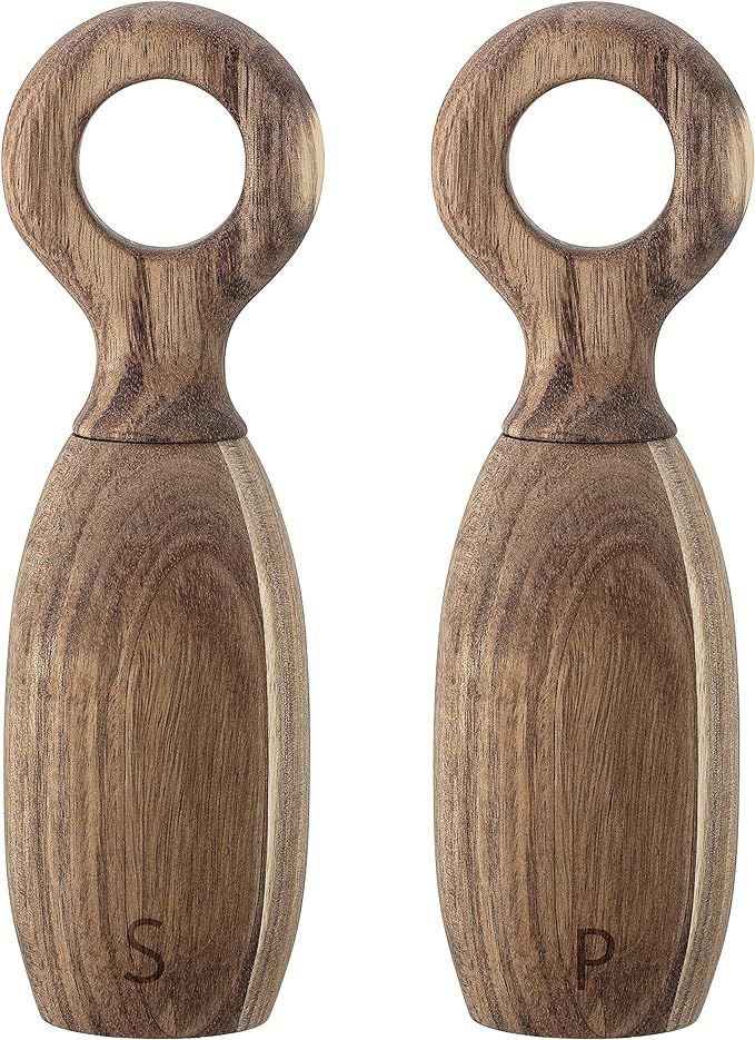 Bloomingville Brown Acacia Wood Salt & Pepper Mills,8 Inch (Set of 2) | Amazon (US)