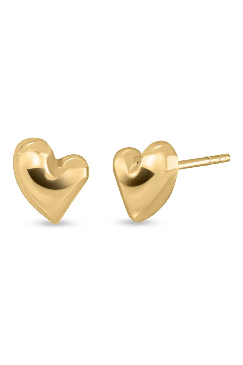 14K Gold Abstract Heart Stud Earrings (Women) | Nordstrom | Nordstrom