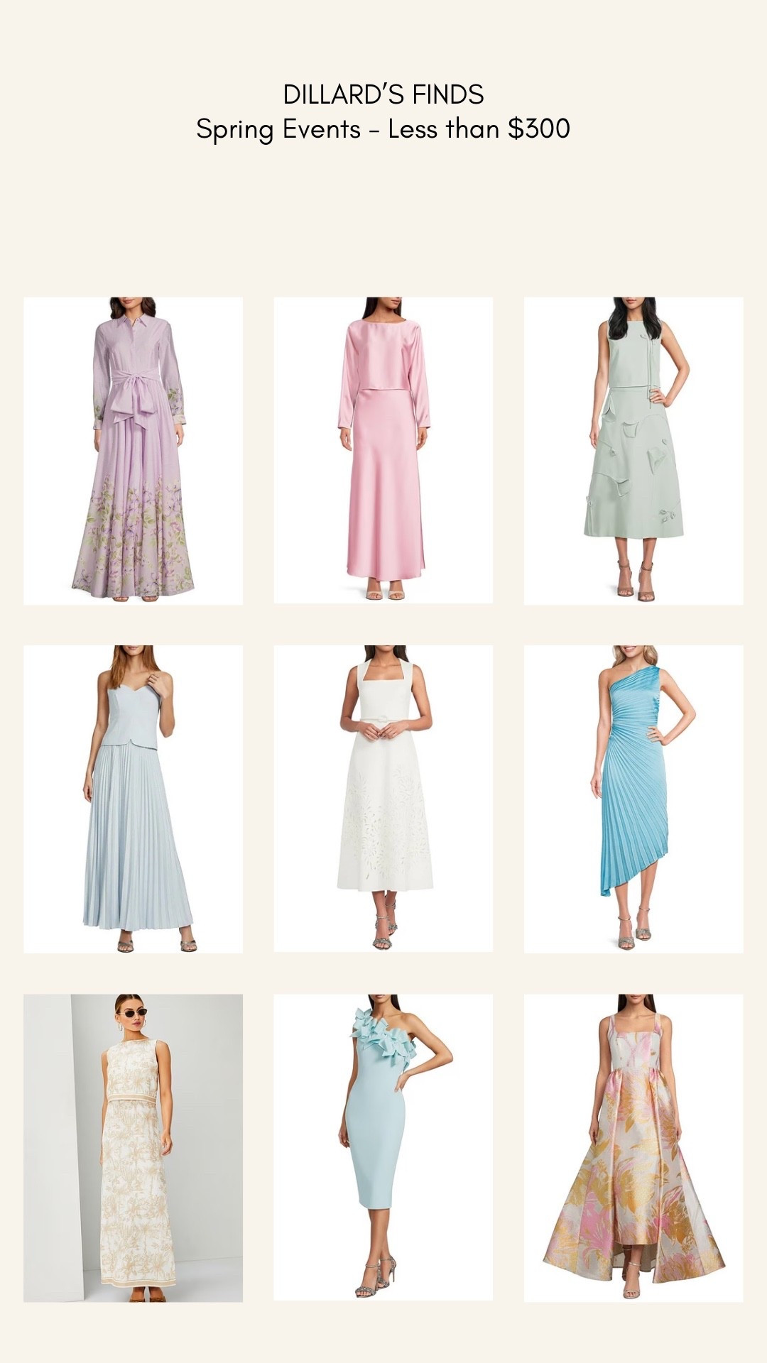 Spring Event Outfits for less than $300! @Dillards Inc. 

#LTKValentine #LTKWedding #LTKSeasonal