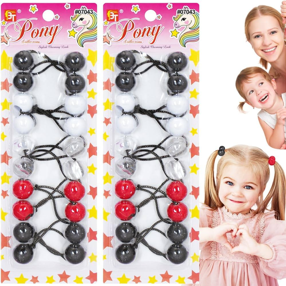 20 Pcs Hair Ties 20mm Ball Bubble Ponytail Holders Colorful Clear Assorted Elastic Accessories fo... | Amazon (US)