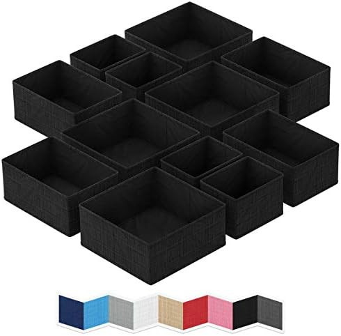 NEATERIZE Drawer Organizer - [Set Of 12] - Closet Organizer and Storage Baskets| Foldable Cloth Draw | Amazon (US)