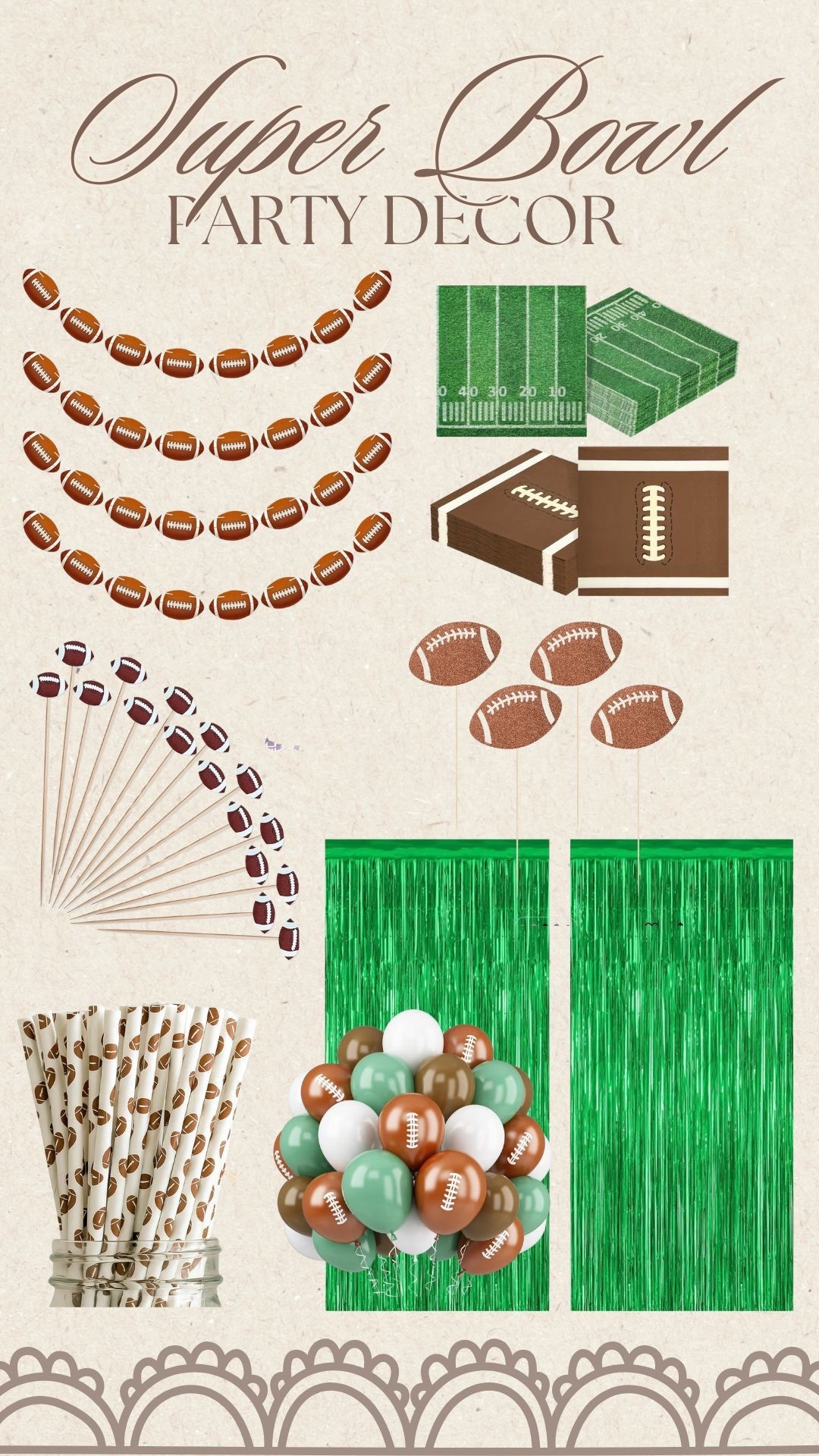 Super Bowl party decor! Everything is from Amazon and will arrive in time for the big game! 

Super Bowl, super bowl party decor, Amazon , party decor 





#LTKHome