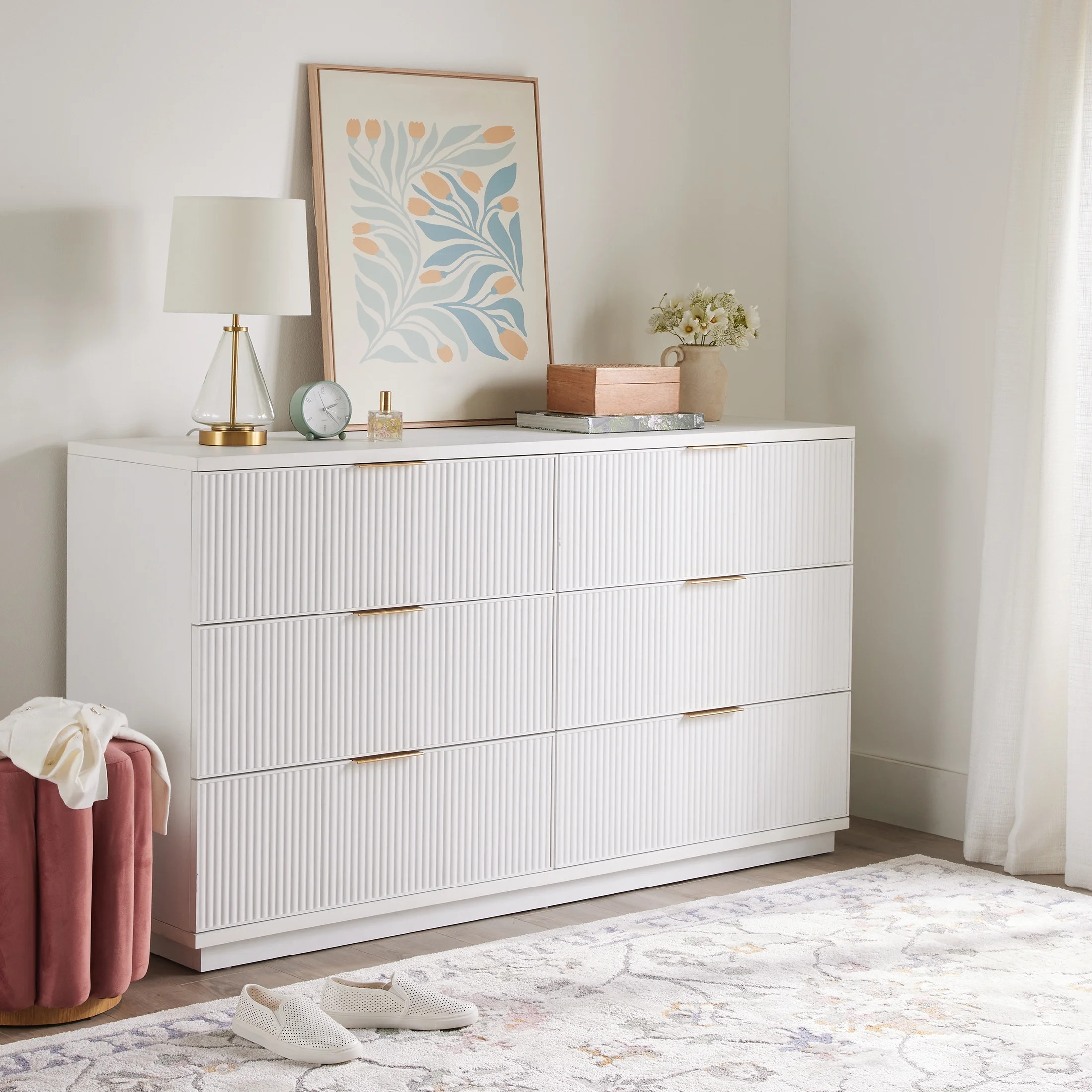 Better Homes and Gardens Lillian 6 Drawer Dresser, White | Walmart (US)